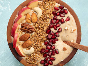 Cereal And Malt Smoothie Bowl