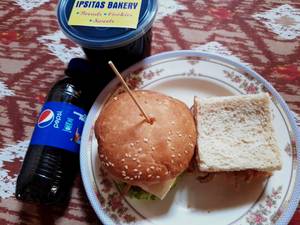 Chicken Cheese  Burger (1pcs) +Chicken Sandwich (1pcs) + Coke