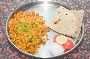 Simple Egg Burgi Chapathi Meal