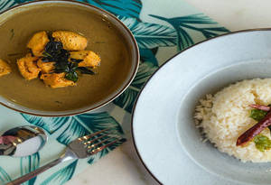 Kerala Rice With Coimbatore Curry