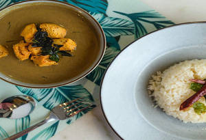 Kerala Rice With Coimbatore Curry