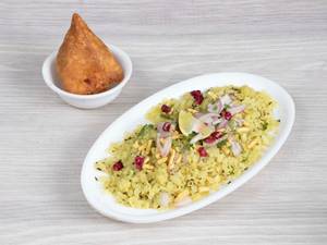 2 Poha + 2 Samosa