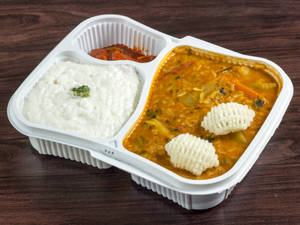 Sambar Rice + Curd Rice