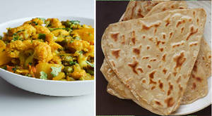 Aloo Matar 300 Ml + Plain Paratha 3 Pcs