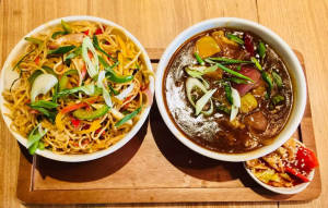 Chicken Hakka Noodles & Chicken Manchurian
