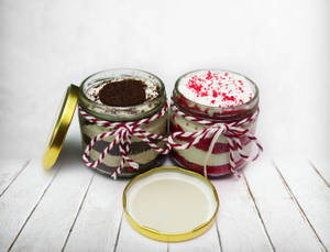 Oreo & Red Velvet Jar Cake 