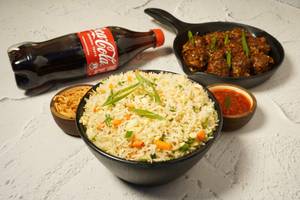 Veg Manchurian + Veg Fried Rice + Coke (600Ml)