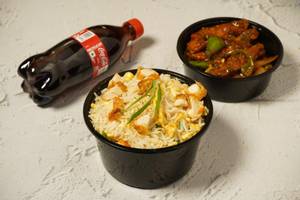 Chicken Chilly(Half)+Chicken Fried Rice(Half)+Softdrink