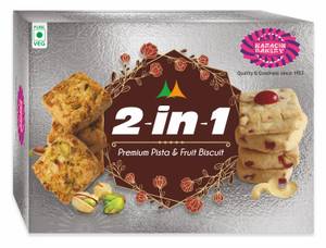 2 in 1 Fruit and Premium Pista Biscuits [400 grams]