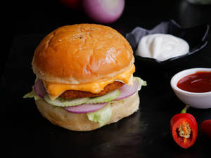 Veg Crunchy Burger Single
