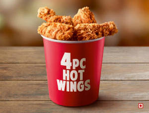 Hot Chicken Wings - 4 pcs