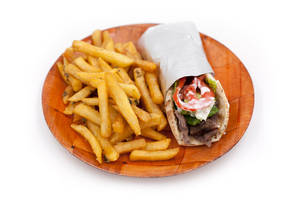 Jumbo Chicken And Fries Shawarma 