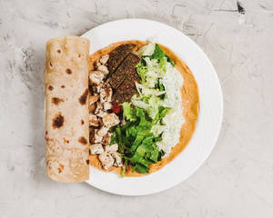 Falafel And Chicken Wrap