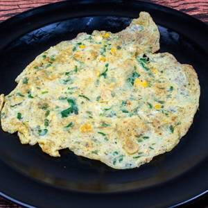 Spinach Corn Omelette With Brown Bread