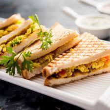 Jain paneer cheese grilled sandwich