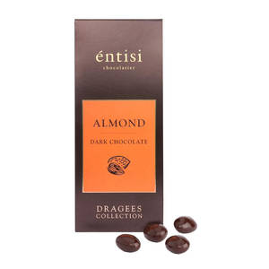Almonds Coated with Dark Chocolate (50gms) - Vegan, Gluten Free