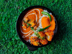 Jeera Rice With Paneer Butter Masala