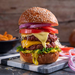 Double Decker Veg Burger