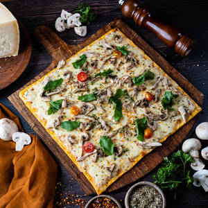 Roasted Chicken & Mushroom Pizza