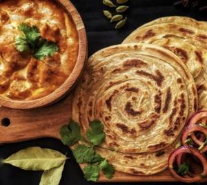 Half Butter Chicken Boneless (8 Pcs) + 2 Lachha Paranthas