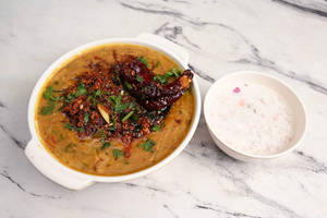 Dal Khichdi Tadka With Papad