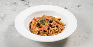 Seasonal Fresh Vegetables In Pink Sauce