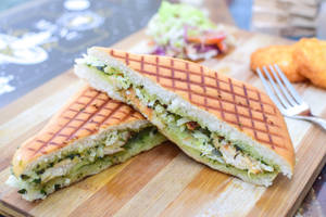 Basil Pesto Melt- Chicken Medley Sandwich