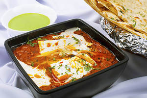 Paneer Butter Masala With Stuffed Paratha & Boondi Raita