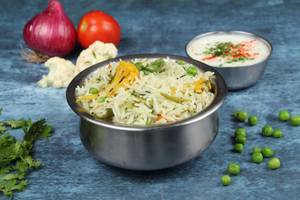 Veg Pulao (served With Kheera Raita)