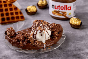 Nutella Rocher Icecream Waffle