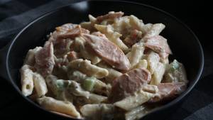 White Sauce Penne Pasta With Sausage
