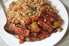 Fried Rice With Chilli Paneer
