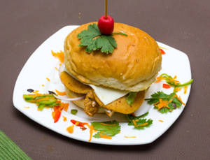 Premium Fried Chicken Burger