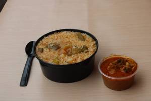 Sambar Rice + Chicken Fry