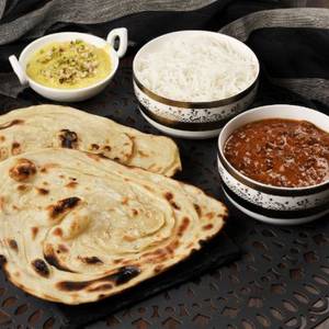 Dal bhukhara + 2 butter naan + plain rice+phirni