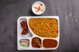 Biryani Rice+Chicken Kebab [2 Pcs]Mutton Curry [2 Pcs]