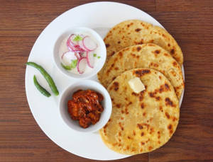 Aloo Paratha with Sabzi