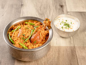 Chicken Biryani With Raita