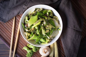 Stir Fried Asian Greens Gravy