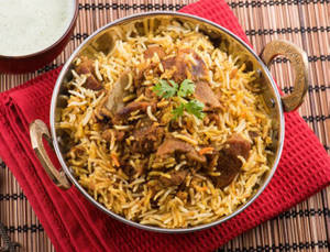 Mutton Biryani with raita