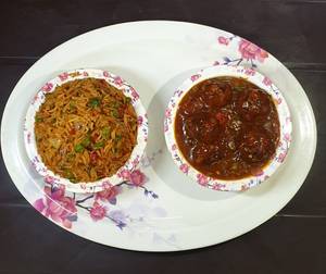 Fried Rice (Half) + Veg Manchurian Gravy (Half)