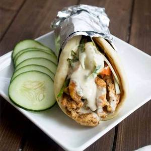 Cheese Chicken Shawarma With Salad