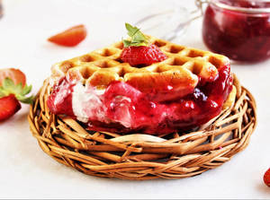 Strawberry Cream Cheese Waffle