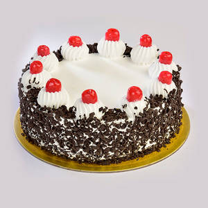 Black Forest Dark Chocolate Cake (Eggless)