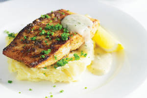 Grilled Fish With Mashed Potato