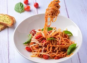 Spaghetti Pomodoro with Prawns