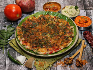Onion Tomato Uttapam