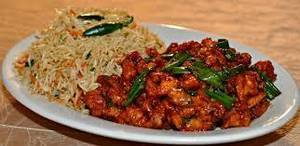 Combo 5   Schezwan Beef Rice And Chilli Beef