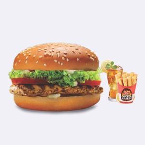 Chicken Tikka Burger + Chicken Fries + Drink