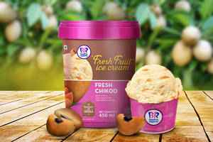 Fresh Fruit Chikoo Ice Cream       